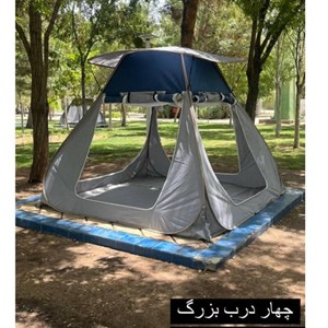 چادر مسافرتی و الاچیق 8نفره مکعبی مدل ریپس با درب های بزرگ و ارتفاع بلند کد 17