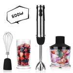 KOIOS Powerful 12-Speed Immersion Hand Blender/Mixer, Double Enhance Stick Blender, Ergonomic Comfortable Grip with 2-Cup BPA Free Food Processor, Whisk, 304 Stainless Steel, ETL Safety Certified