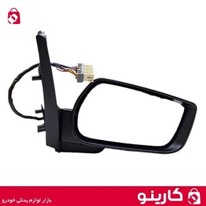 آینه بغل پژو پارس راست برقی تاشو برقی با گرمکن با راهنما و سنسور دما با واشر لاستیکی ایساکو 0010118499