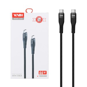 کابل شارژر 66 وات VABI مدل CA59 دو سر تایپ سی با گارانتی
