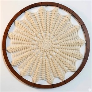 دیوارکوب ماندالا بافی کرم رنگ