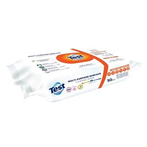 دستمال مرطوب تمیزکننده سطوح تست رایحه صابونی بسته 50 عددی