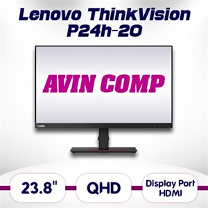 مانیتور استوک Lenovo ThinkVision P24h-20 سایز 24 اینچ QHD