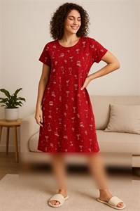 تونیک فانتزی زنانه H&M مدل یقعه گرد تا روی زانو کد۰۴۳