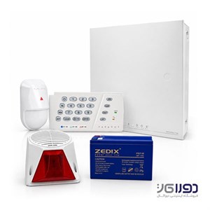 پکیج SP4000 پارادوکس مخصوص طلا و جواهر فروشی به همراه آژیر بک آپ فلاشردار