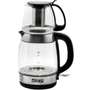 چای‌ساز روهمی DSP مدل KK1286 | توان 2200 وات | کتری 1.7 لیتریقوری 0.6 لیتری