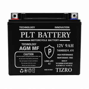 باتری 9 آمپر موتور سیکلت TIZRO مدل PLT Battery AGM MF 12V 9Ah