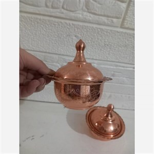 قندان مسی  طرح دار نانو رنگ ثابت