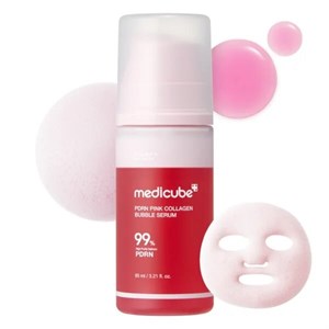 سرم حبابی کلاژن و PDRN صورتی جوانساز و درخشان کننده مدی کیوب Medicube PDRN Pink Collagen Bubble Serum