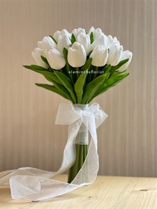 دسته گل مصنوعی عروس لاله فومی وارداتی سایز بزرگ