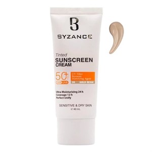ضد آفتاب رنگی بیزانس مناسب پوست خشک شماره 30 رنگ گندمی(spf50)