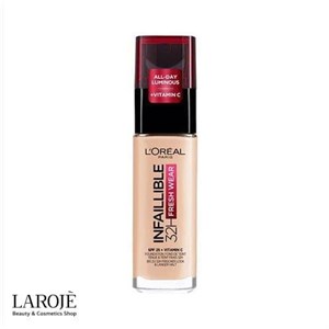 کرم پودر لورال اینفالیبل فرش ویر Fresh Wear L'oreal - رنگ: 125 Natural Rose