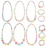 YSLF 6 Sets Princess Necklace, Girls Jewelry Toddler Costome Jewelry for Kids