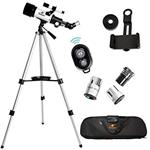 Gskyer Telescope, Travel Scope, 70mm Aperture 400mm AZ Mount Astronomical Refractor Telescope for Kids Beginners - Portable Travel Telescope with Carry Bag, Smartphone Adapter and Bluetooth Remote