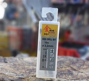 مته 3.2 میلیمتر استیل 1 عددی برند لیهو HSS