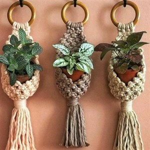 آویز گل لونه ای مکرومه