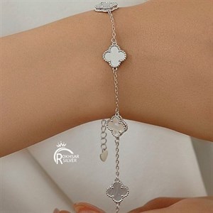 دستبند نقره زنانه 925 ونکلیف با صدف طبیعی کد RS_2031 