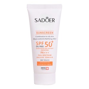 کرم ضدآفتاب بدون رنگ سادور SPF 30 مدل PI محافظ UVB,UVAوP مناسب انواع پوست حجم 40 میلی‌لیتر