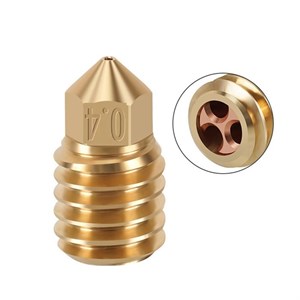 نازل برنجی جریان بالا 0.4mm مناسب Bambu Lab CHT X1 / X1C / P1P / P1S