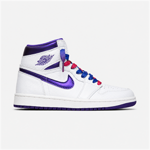 کتونی جردن وان ساقدار سفید بنفش Air Jordan 1 High Court Purple
