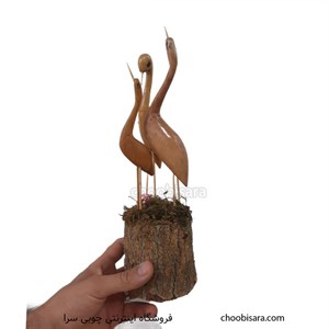 مجسمه سه مرغ دریایی چوبی کد 362