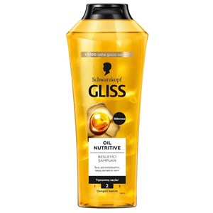 شامپو مغذی و نرم‌کننده گلیس مدل schwarzkopf GLISS OIL NUTRITIVE 500ml حاوی امگا 9 و روغن مارولا
