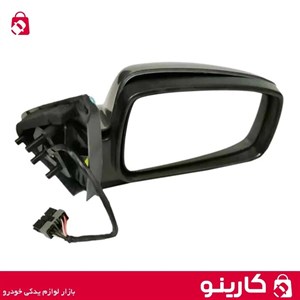 آینه جانبی پژو پارس برقی راست تاشو دستی با گرمکن و راهنما  و سنسور دما با واشر لاستیکی ایساکو 0010113299