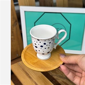 فنجان نعلبکی خال دار اسپرسو