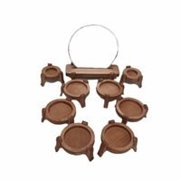 مجموعه ظروف هفت سین ۹ پارچه مدل چوبی طرح پایه دار ply6 کن مدل 406489