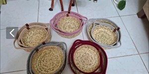 سبد نان و میوه لبه قیطان | دسته دار