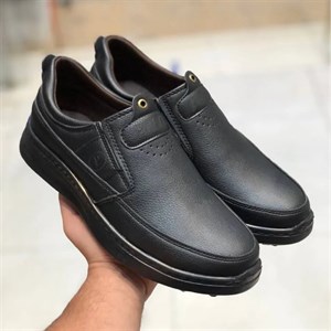 کفش مردانه پولو چرم صنعتی دور دوخت سبک راحت اداری رسمی