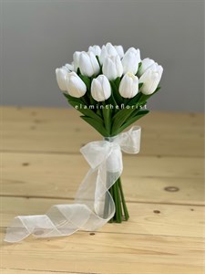 دسته گل مصنوعی عروس لاله وارداتی سایز متوسط