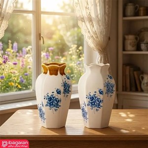 گلدان خمره ای سنگی مدل گل باران