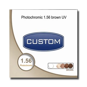 عدسی فتو کروم قهوه ای کاستوم 1.56 | uv400