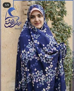 قواره چادر رنگی ابریشم فلورانس برگ بهشتی کد001