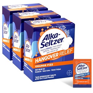 هنگ آور آلکا سلتازرAlka-Seltzer (3 جعبه، هر عدد 20 قرص)
