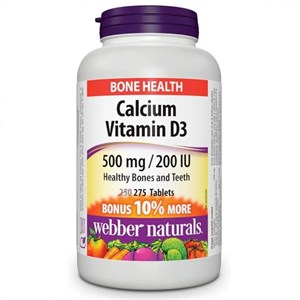 کلسیم د3  Webber Naturals Calcium With D3 وبر نچرالز (275 عددی)
