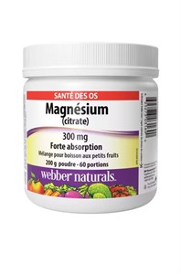 پودر منیزیم سیترات ۳۰۰میلی گرم  وبر نچرالزMagnesium Citrate 300 mg Powder