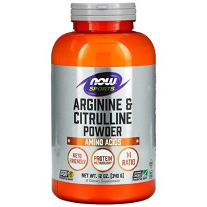 پودرآرژنین و سیترولین ۳۴۰ گرم ناو –  Now Sports Arginine & Citrulline Powder | 1:1 Ratio Nitric Oxide Booster – 12 oz (340 g)