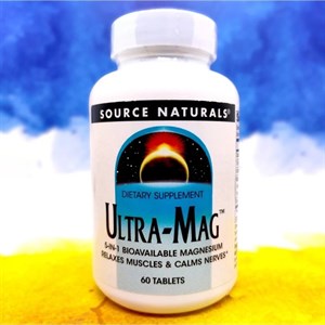 - سورس نچرالز اولترا مگ منیزیم کمپلکس با سدیم۶۰تاییSource Naturals Ultra-Mag, Vegan Dietary