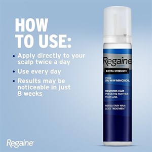 فوم ضد ریزش مو مردانه روگین ۵ درصد حجم ۶۰ میلی‌لیتر  (پک ۶عددی) Regaine Men Foam, 5% Minoxidil, Clinically Proven to Stimulate Hair Growth, 60g