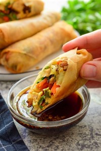 اسپرینگ رول سبزیجات نیمه آماده