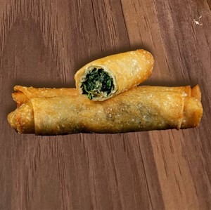 اسپرینگ رول قارچ و اسفناج با پنیر نیمه آماده