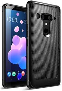 Poetic HTC U12 Plus Case, Karbon Shield [Shock Absorbing] Slim Fit TPU Case with [Carbon Fiber Texture] for HTC U12 Plus/HTC U12+ Black