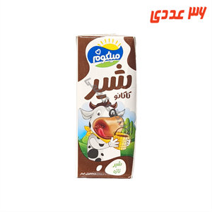 شیر کاکائو استریل پاکتی 200 میلی لیتر میلکوم ( 36 عددی )