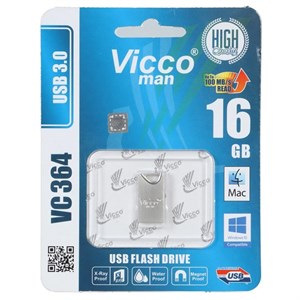 فلش (گارانتی مادام العمر رایانه نوین سگال) نقره ای Vicco man VC364 S USB3.0 Flash Memory - 16GB
