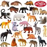 Animals Figure, 25 Piece Realistic Looking Animals Toys Set(4 inch), ValeforToy Jungle Wild Vinyl Plastic Animal Learning Toys For Boys Girls Kids Toddlers Forest Animals Toys Party Favors Playset