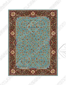 فرش محتشم کلاسیک طرح گل فرنگ