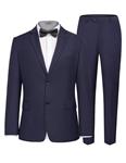 PAUL JONES Men's Classic Two Button Suits Slim Fit 2 Pieces Dress Suit Jacket Pants Vest