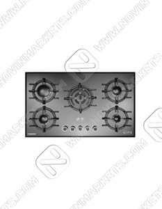 اجاق گاز شیشه ای ۵ شعله درخشان مدل G ۶۳۹